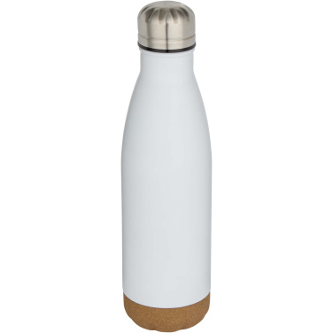 Logo trade advertising product photo of: Cove 500 ml double wall vacuum insulated stainless steel water bottle with cork details