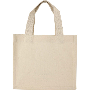 Logo trade corporate gifts picture of: Odessa 220 g/m² GRS recycled cotton mini gusset tote bag 9L