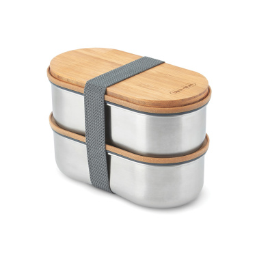 Logo trade promotional giveaway photo of: Black+Blum Stainless Steel Double Bento Box