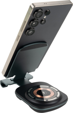 Logo trade promotional merchandise picture of: Phone holder with wireless charger