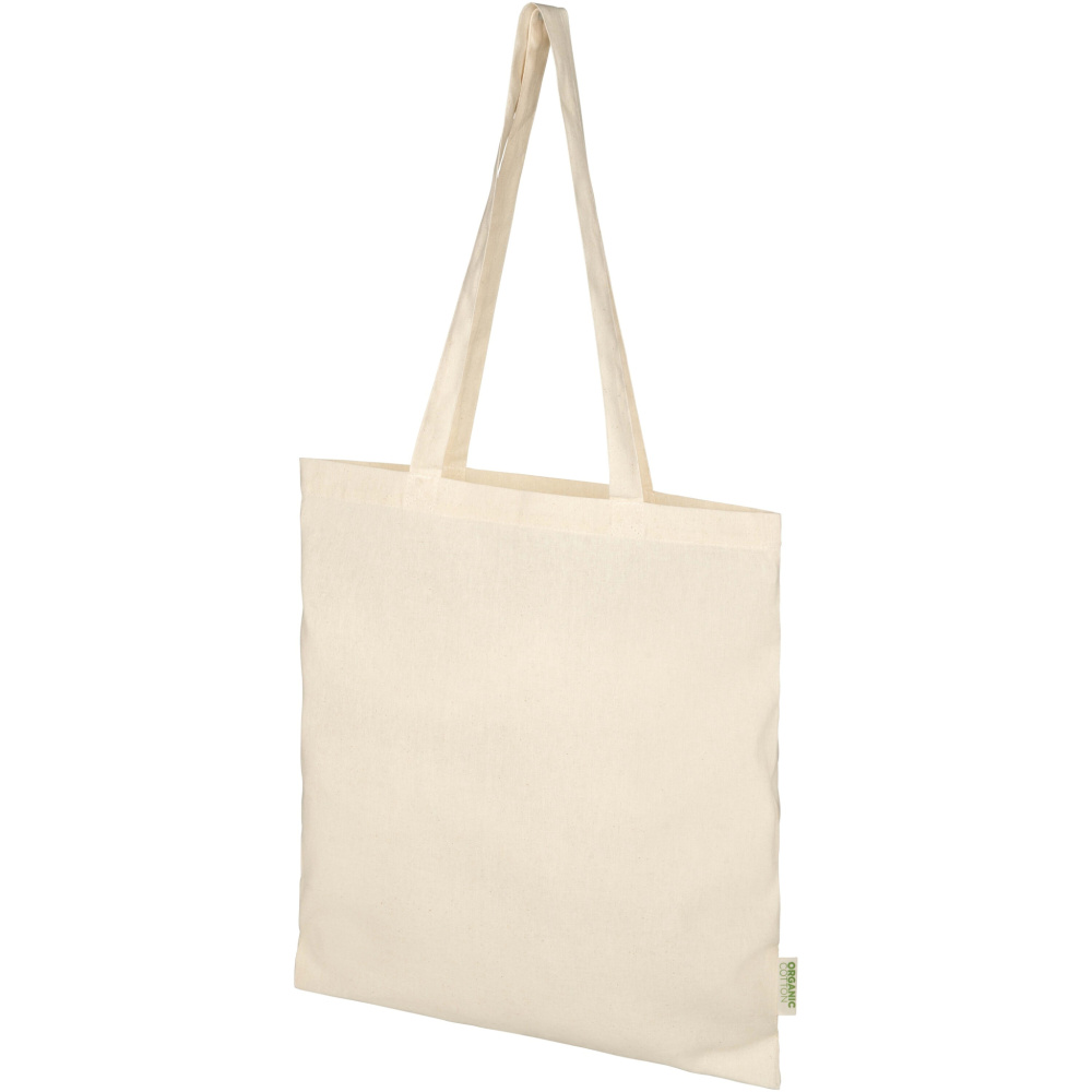 Logo trade promotional giveaways image of: Odisha 100 g/m² OCS organic tote bag 7L