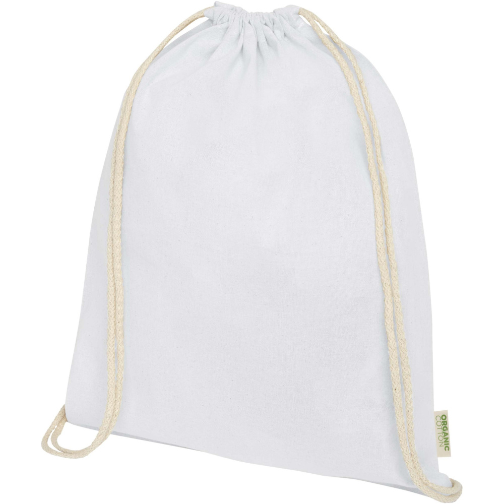 Logo trade promotional gifts picture of: Odisha 140 g/m² OCS organic drawstring bag 5L