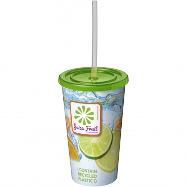 Logotrade firmakingi foto: Brite-Americano® 350 ml topeltseintega joogitops kõrrega