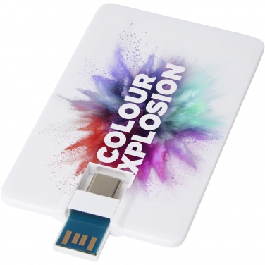 Logo trade reklaamkingi pilt: Duo õhuke 64 GB USB-draiv koos Type-C ja USB-A 3.0-ga