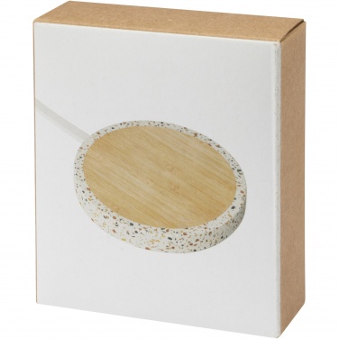 Logo trade meene pilt: Terrazzo 10W juhtmevaba bambusest laadimisalus
