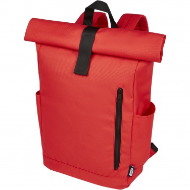 Logo trade reklaamtoote pilt: Byron 15,6" GRS RPET rull-top seljakott 18L