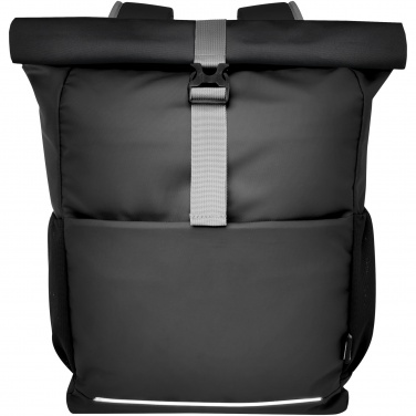 Logotrade ärikingituse foto: Aqua 15" GRS taaskasutatud veekindel rulliga rattakott 20L