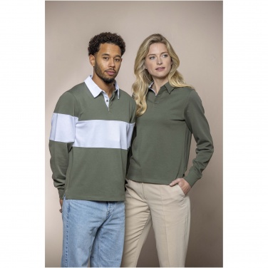 Logo trade reklaamkingitused foto: Clyde unisex orgaaniline ragbi polo dressipluus