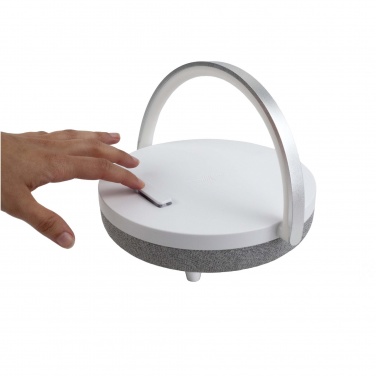 Logo trade reklaamkingi pilt: Prixtoni 4-in-1 10 W Bluetooth® kõlar LED-tule ja juhtmevaba laadimisalusega