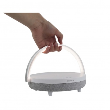 Logo trade reklaamtoote pilt: Prixtoni 4-in-1 10 W Bluetooth® kõlar LED-tule ja juhtmevaba laadimisalusega