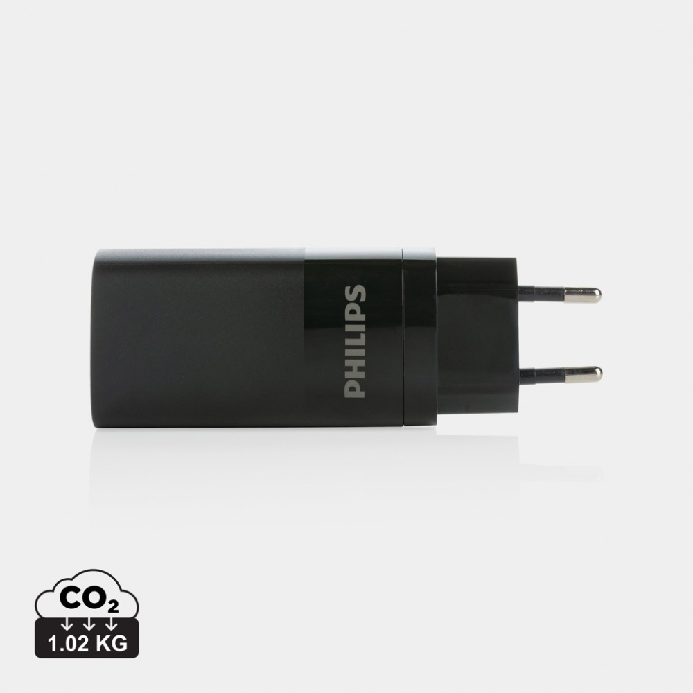 Logotrade firmakingitused pilt: Philipsi 65 W ülikiire PD 3-pordiline USB seinalaadija