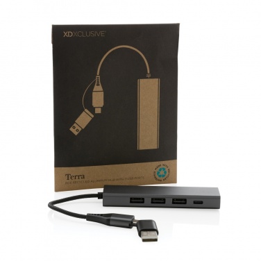 Logotrade ärikingid pilt: Terra RCS taaskasutatud alumiiniumist jaotur 3 USB-pordiga