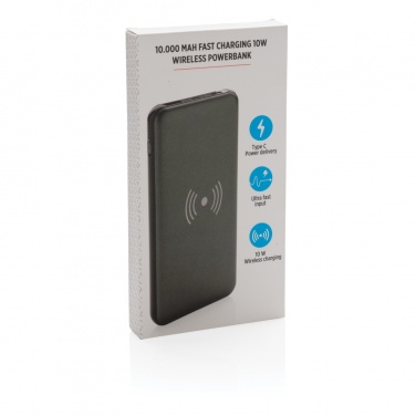 Logotrade reklaamtoote foto: 10 000 mAh kiirlaadimine 10 W juhtmeta akupank