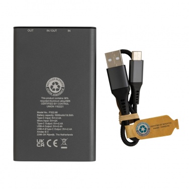 Logotrade firmakingi foto: Terra RCS taaskasutatud alumiiniumist akupank 5000 mAh