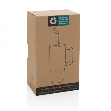 Logo trade reklaamtoote pilt: Embrace deluxe roostevabast terasest termoskruus, 900 ml
