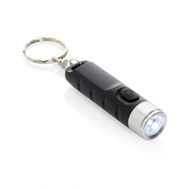 Logotrade firmakingituse foto: Globix RCS taaskasutatud plastist USB taaslaetav võtmehoidja taskulamp
