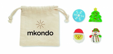 Logo trade ärikingid foto: Komplektis 4 jõuluteemalist kustukummi