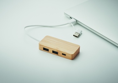 Logo trade ärikingi pilt: Bambusest USB 3 pordiga jaotur