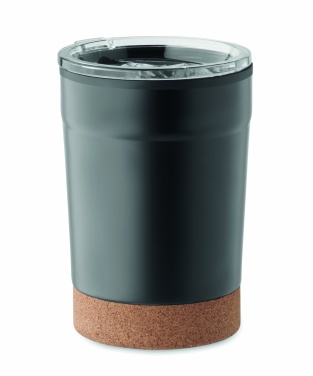 Logo trade reklaamtoote pilt: Topeltseinaga termoskruus, 300 ml, korgist alusega