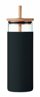 Logotrade firmakingi foto: 450 ml bambusest kaane ja kõrrega joogitops
