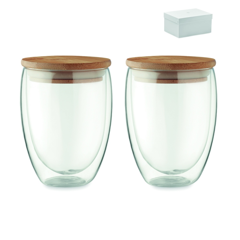 Logo trade firmakingituse pilt: Komplektis 2 klaasi 350 ml karbis