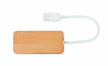 Logo trade firmakingituse pilt: Bambusest USB 3 pordiga jaotur