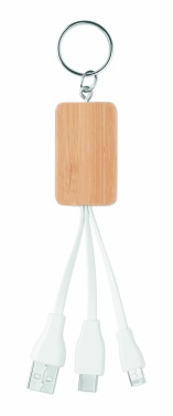 Logotrade firmakingitused pilt: Bambusest 3-in-1 kaabel