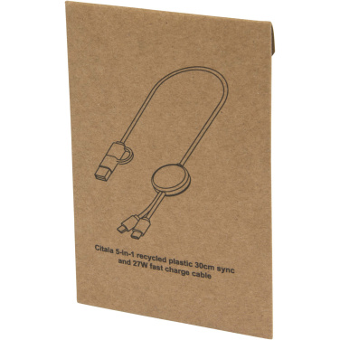 Logotrade firmakingid pilt: Citala 5-in-1 taaskasutatud plastist 30 cm kiirlaadimiskaabel