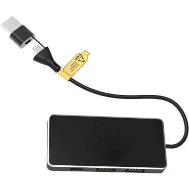 Logotrade reklaamkingitused pilt: SCX.design H20 8-ühes USB-jaotur kahe sisendi ja 6-pordiga