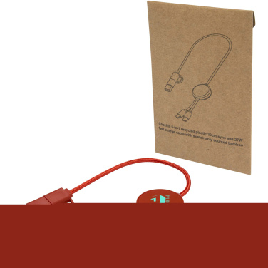 Logotrade reklaamkingituse foto: Citala 5-in-1 taaskasutatud plastist 30 cm kiirlaadimiskaabel