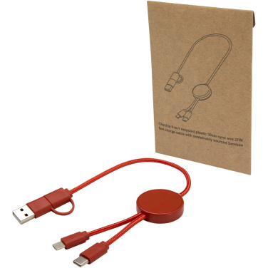 Logo trade firmakingi pilt: Citala 5-in-1 taaskasutatud plastist 30 cm kiirlaadimiskaabel
