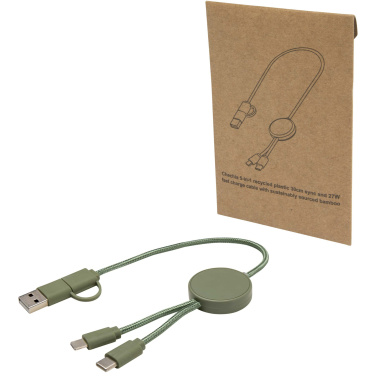 Logotrade firmakingitused pilt: Citala 5-in-1 taaskasutatud plastist 30 cm kiirlaadimiskaabel