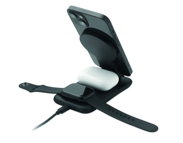 Logotrade reklaamkingituse foto: 3-ühes juhtmevaba laadija 15W PENDOLESS