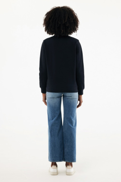 Logotrade meene foto: IQONIQ Elgoni taaskasutatud puuvillast veerandlukuga kampsun