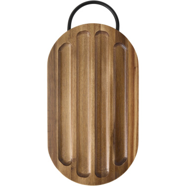 Logotrade ärikingi foto: Prestige akaatsiapuidust lõikelaud leivanoaga