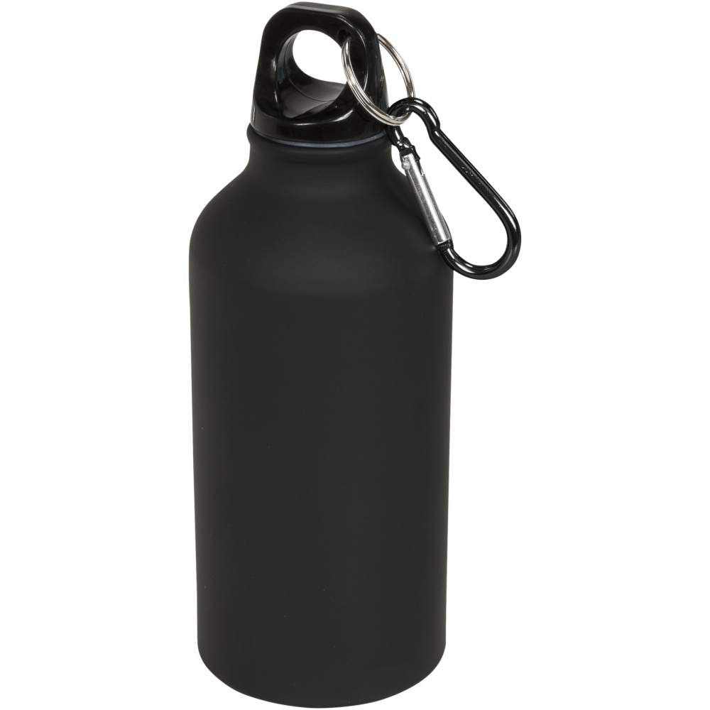 Logotrade mainostuote tuotekuva: Oregon-juomapullo, matta, karabiinikoukku, 400 ml