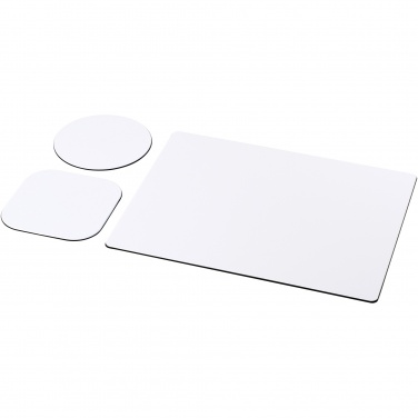 Logo trade mainoslahjat tuotekuva: Brite-Mat®-hiirimatto- ja -lasinalussetti, yhdistelmä 1