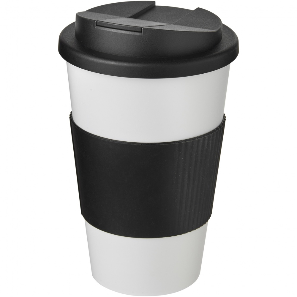 Logo trade liikelahja kuva: Americano® 350 ml muki, läikyttämätön kansi, grippi