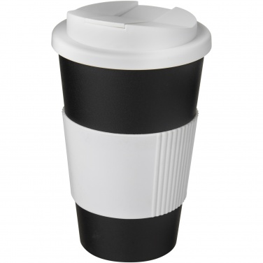 Logo trade liikelahjat mainoslahjat kuva: Americano® 350 ml muki, läikyttämätön kansi, grippi