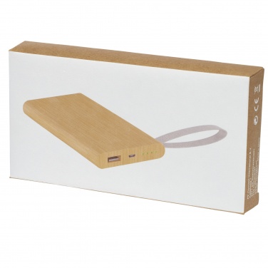 Logo trade liikelahjat mainoslahjat kuva: Tulda-varavirtalähde, 5 000 mAh, bambua