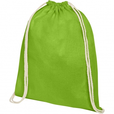 Logo trade liikelahja kuva: Oregon-puuvillareppu kiristysnyörillä, 140 g/m² 5L