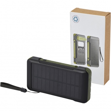 Logotrade liikelahjat mainoslahjat tuotekuva: Soldy 10 000 mAh:n RCS-kierrätetystä muovista valmistettu aurinkodynamovaravirtalähde