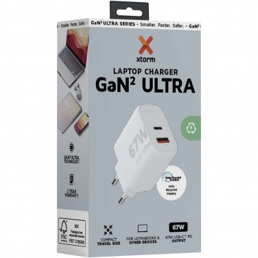 Logo trade mainoslahja ja liikelahja tuotekuva: Xtorm XEC067 GaN²Ultra 67 W seinälaturi