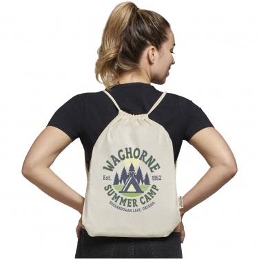 Logo trade liikelahjat mainoslahjat kuva: Oregon 140 g/m² GRS-kierrätetystä puuvillasta valmistettu narureppu