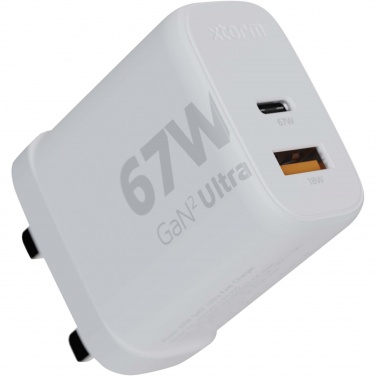 Logotrade mainostuotet kuva: Xtorm XEC067G GaN² Ultra 67 W seinälaturi – Iso-Britannian pistoke