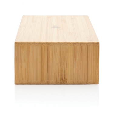 Logo trade liikelahjat tuotekuva: Herätyskello ja 5W langaton laturi bambusta