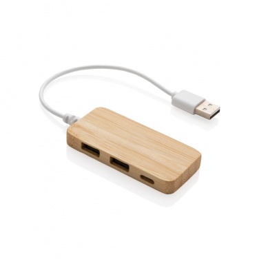 Logotrade liikelahjat kuva: Bambuinen USB tyypin C hub