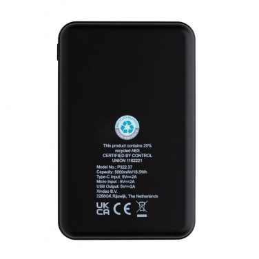 Logo trade mainoslahjat tuotekuva: RCS 5000mAh varavirtalähde kierrätetystä muovista