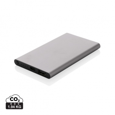 Logo trade liikelahja mainoslahja tuotekuva: 4000mAh virtapankki USB-C:llä RCS muovista/alumiinista