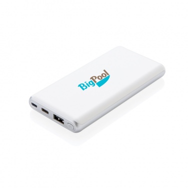 Logo trade mainoslahja ja liikelahja tuotekuva: Huippunopea 10 000 mAh:n varavirtalähde, PD